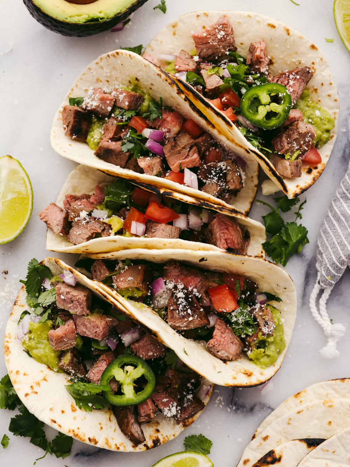 Grilled Sonora-Style Carne Asada Tacos