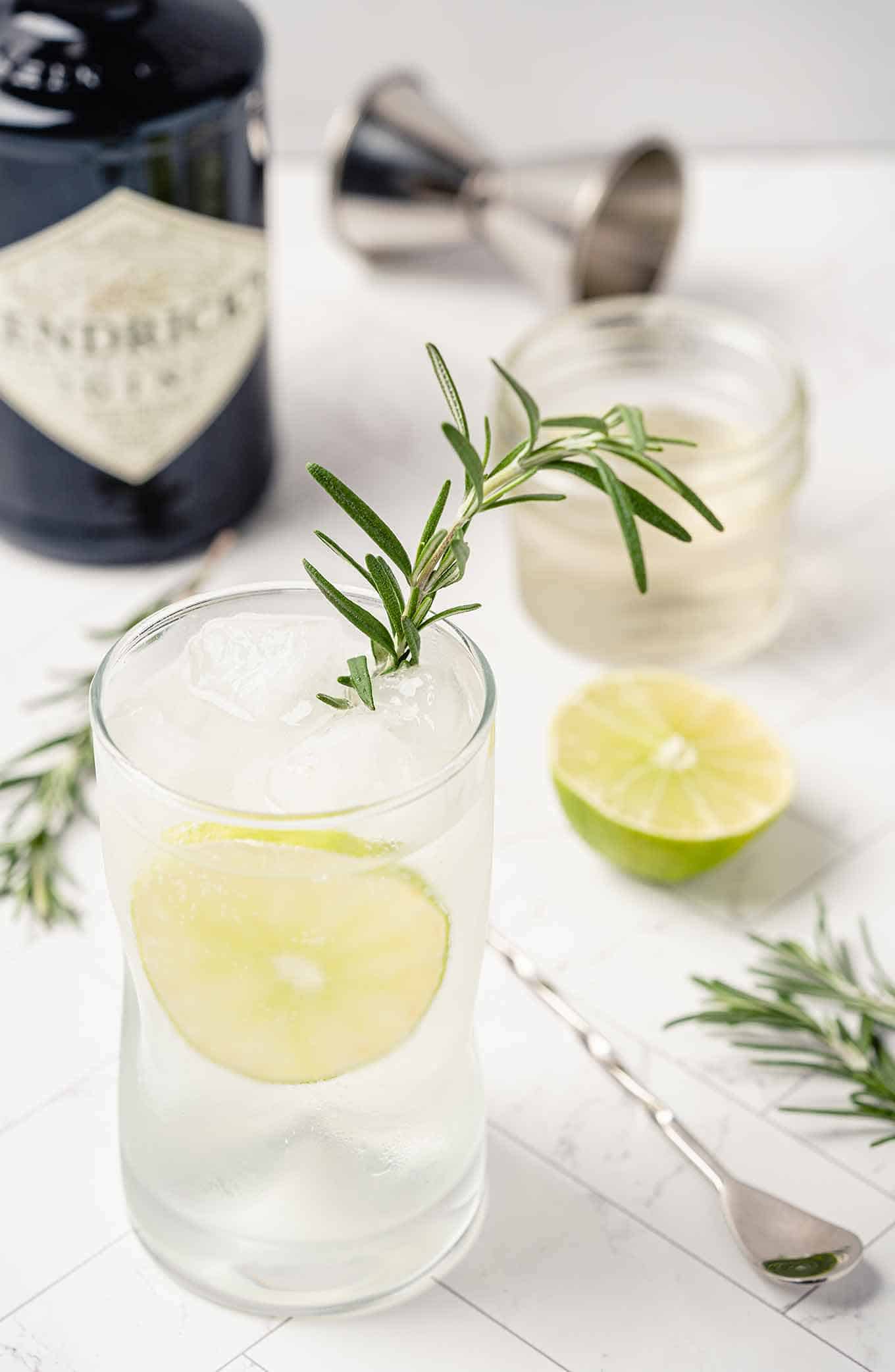 Citrus Gin and Tonic with Rosemary and Cucumber