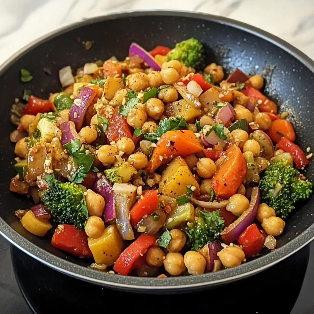 Mediterranean Chickpea & Veggie Stir-Fry