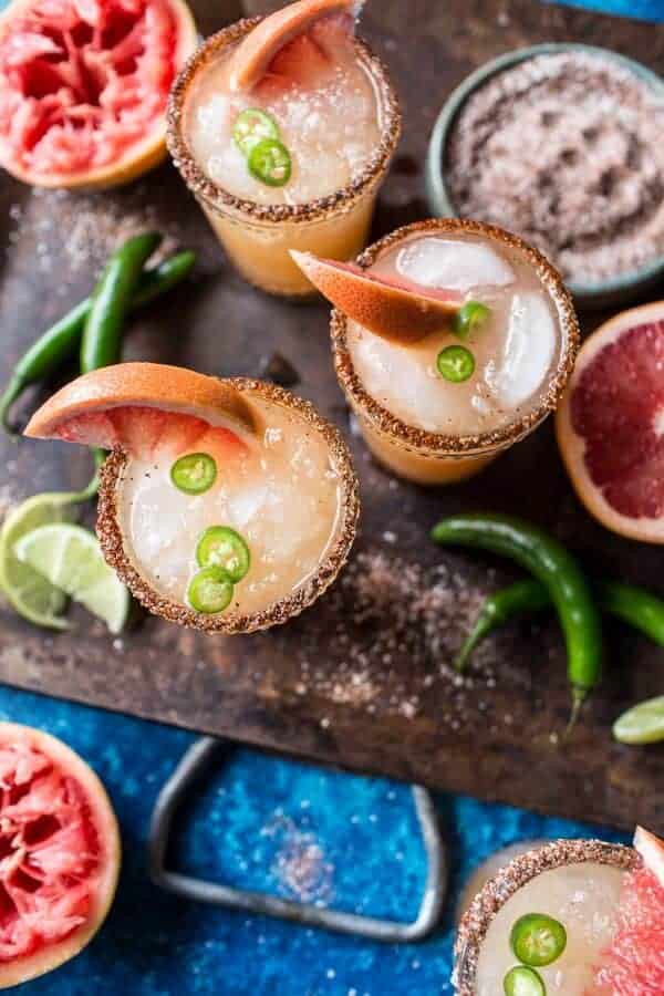 Smoked Mezcal Charred Grapefruit Margarita