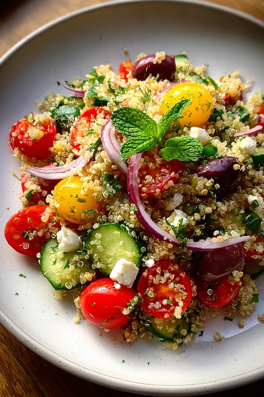 Mediterranean Light Lemon and Herb Quinoa Salad