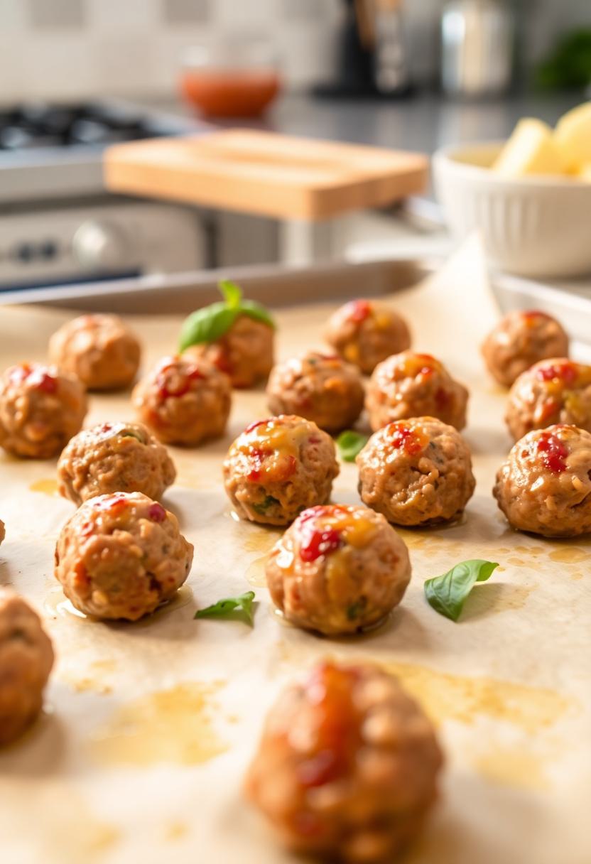 Oven-Baked Mini Meatballs with Hidden Veggies