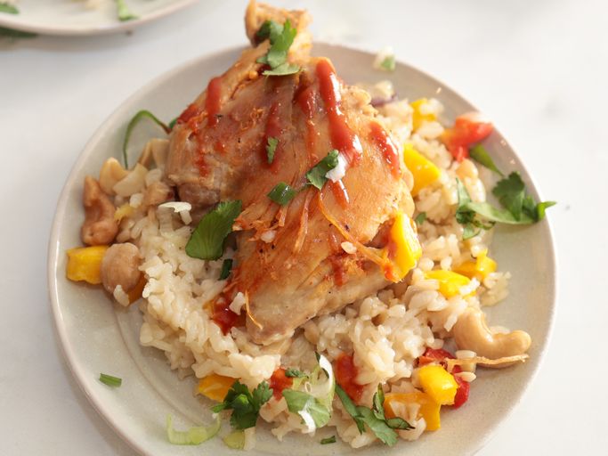 One-Pot Caribbean Chicken with Coconut Rice
