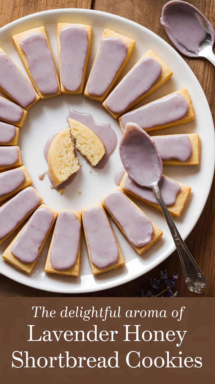 Honey and Lavender Infused Shortbread Cookies