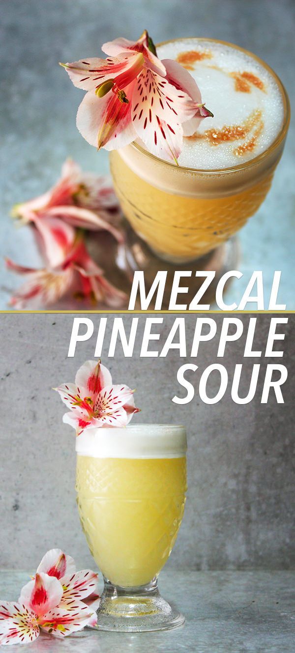 Muddled Pineapple and Chili Mezcal Sour
