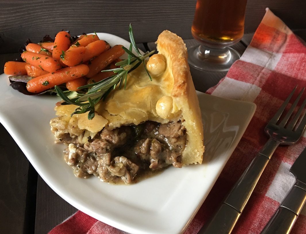 Lamb and Wattleseed Pie with Root Vegetables