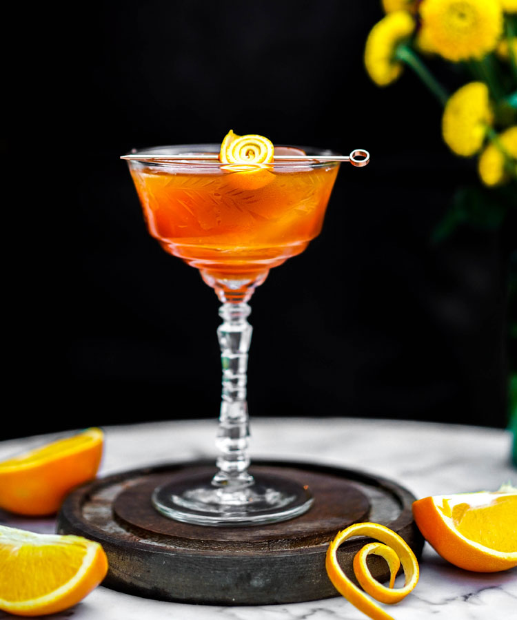Citrus-Spiced Rye Manhattan