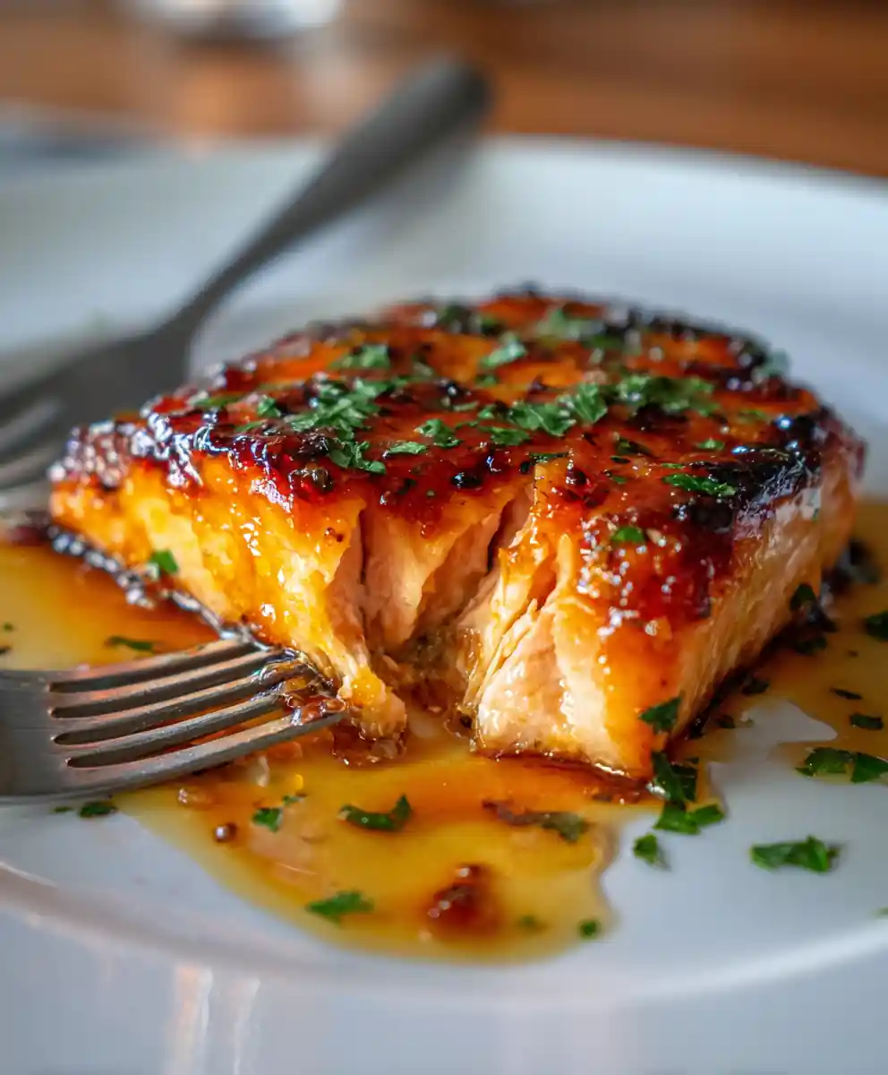 Oak-Smoked Salmon with Maple Glaze and Citrus Herb Salad