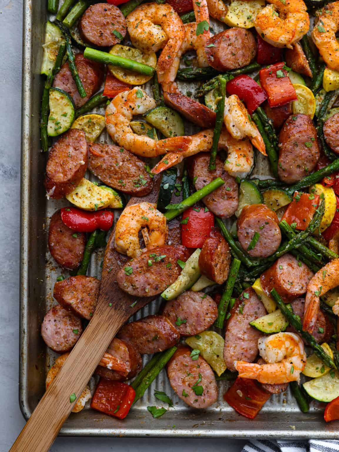 Sheet Pan Cajun-Spiced Gulf Shrimp with Roasted Vegetables