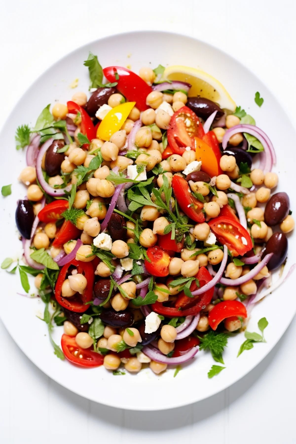Oven-Roasted Mediterranean Chickpea and Pepper Salad