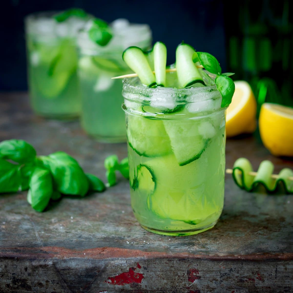 Basil Cucumber Gin Smash
