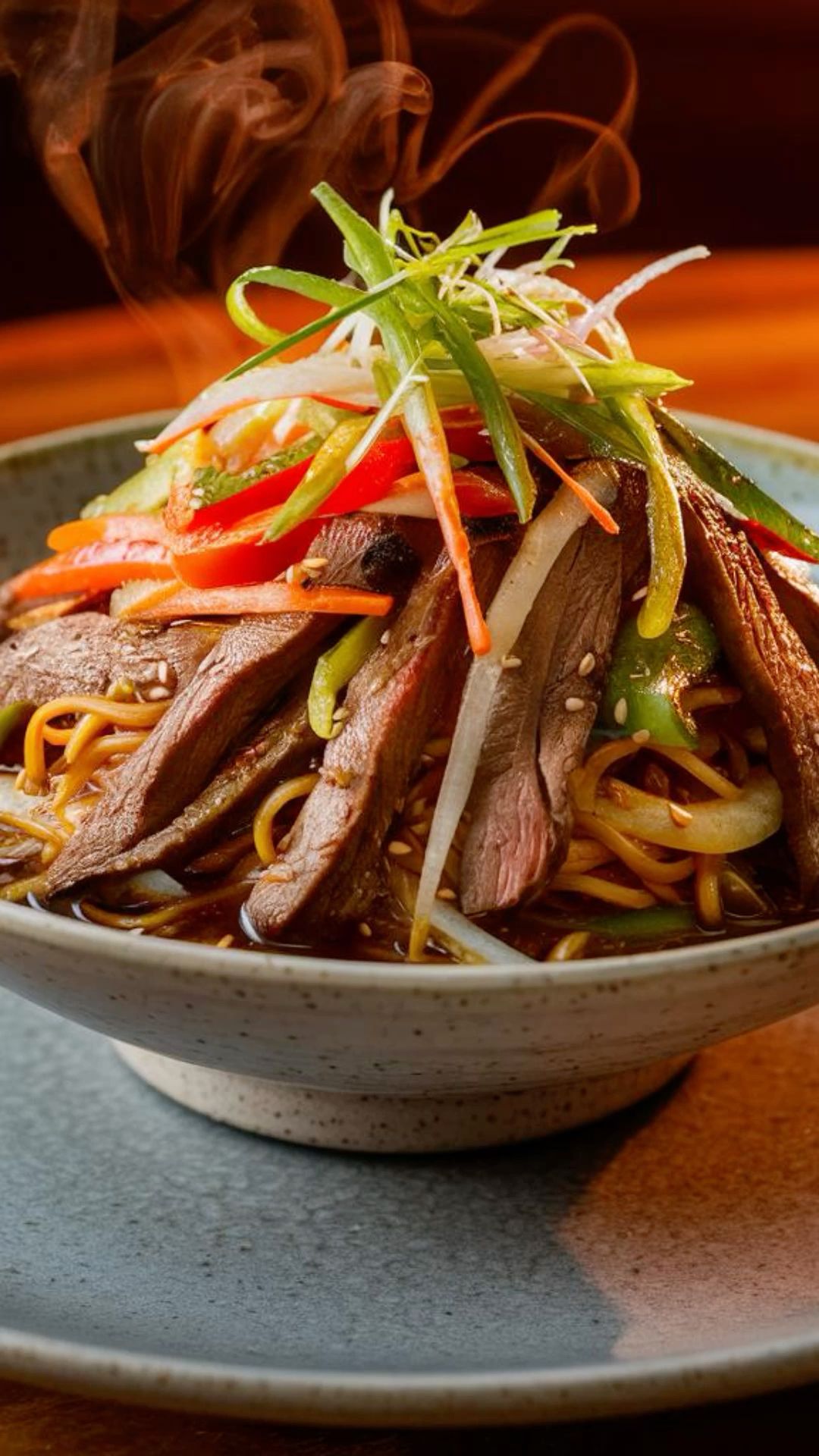 Spiced Kangaroo Fillet Stir Fry with Native Pepperberries