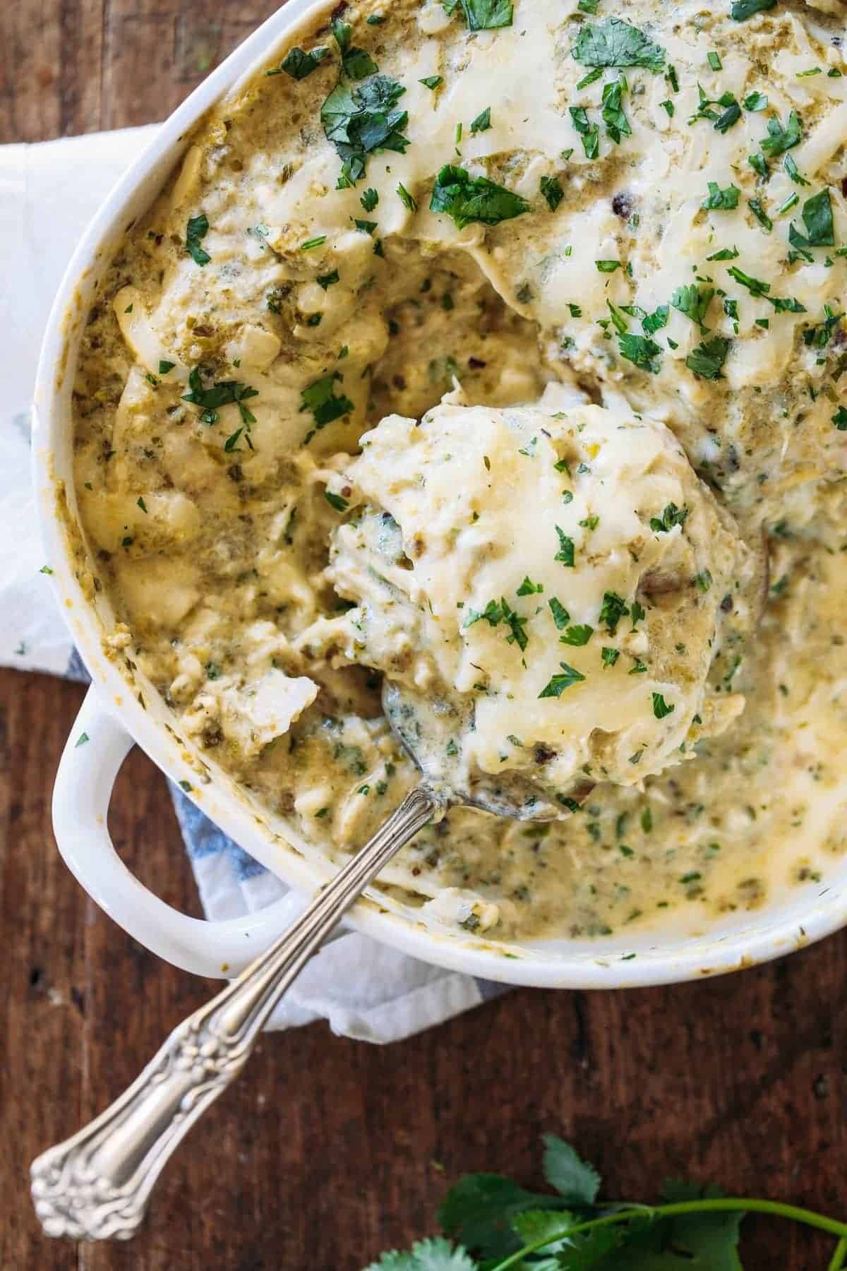 Sautéed Chicken with Roasted Tomatillo and Cilantro Sauce