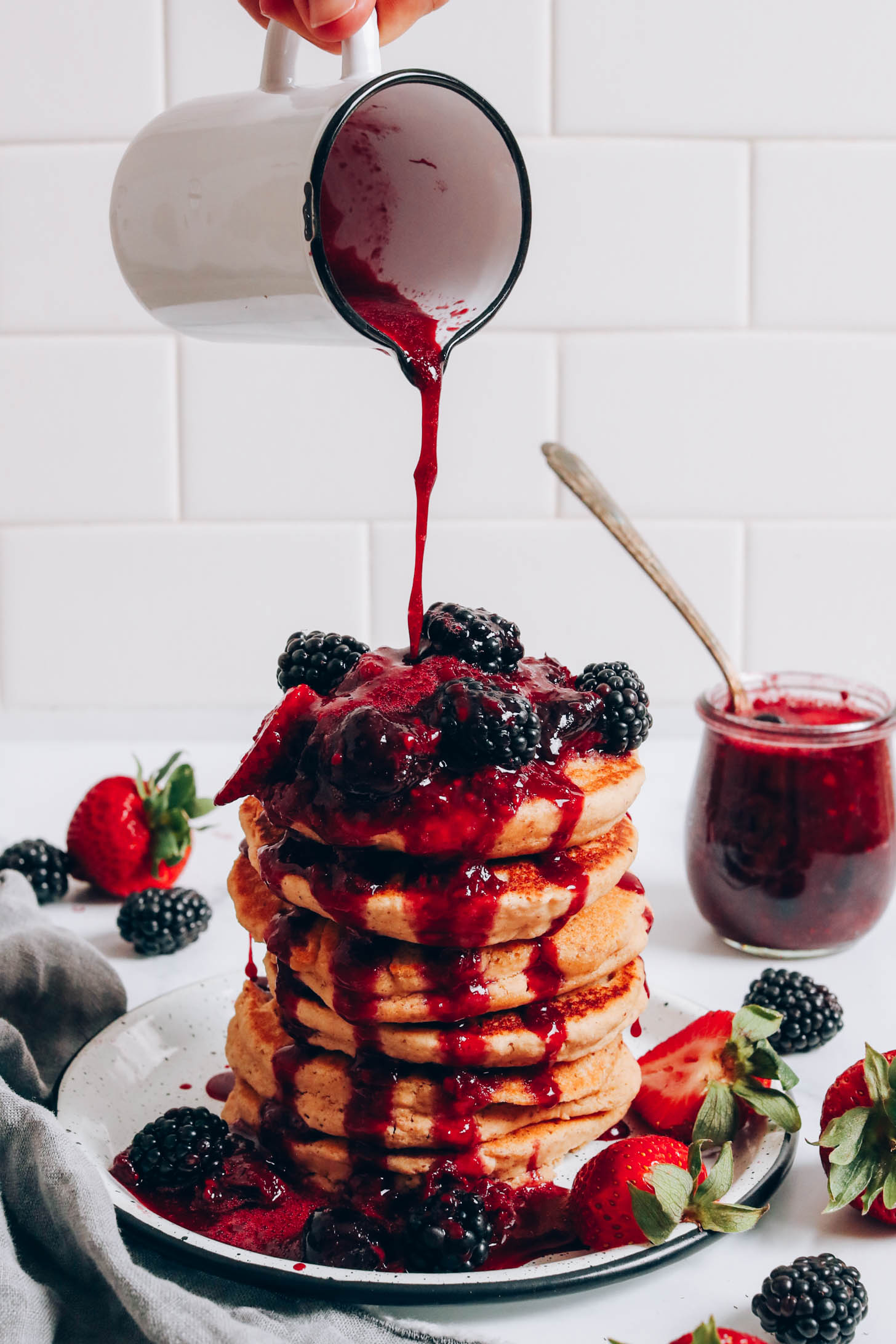 Spiced Wattleseed Pancakes with Quandong Berry Compote