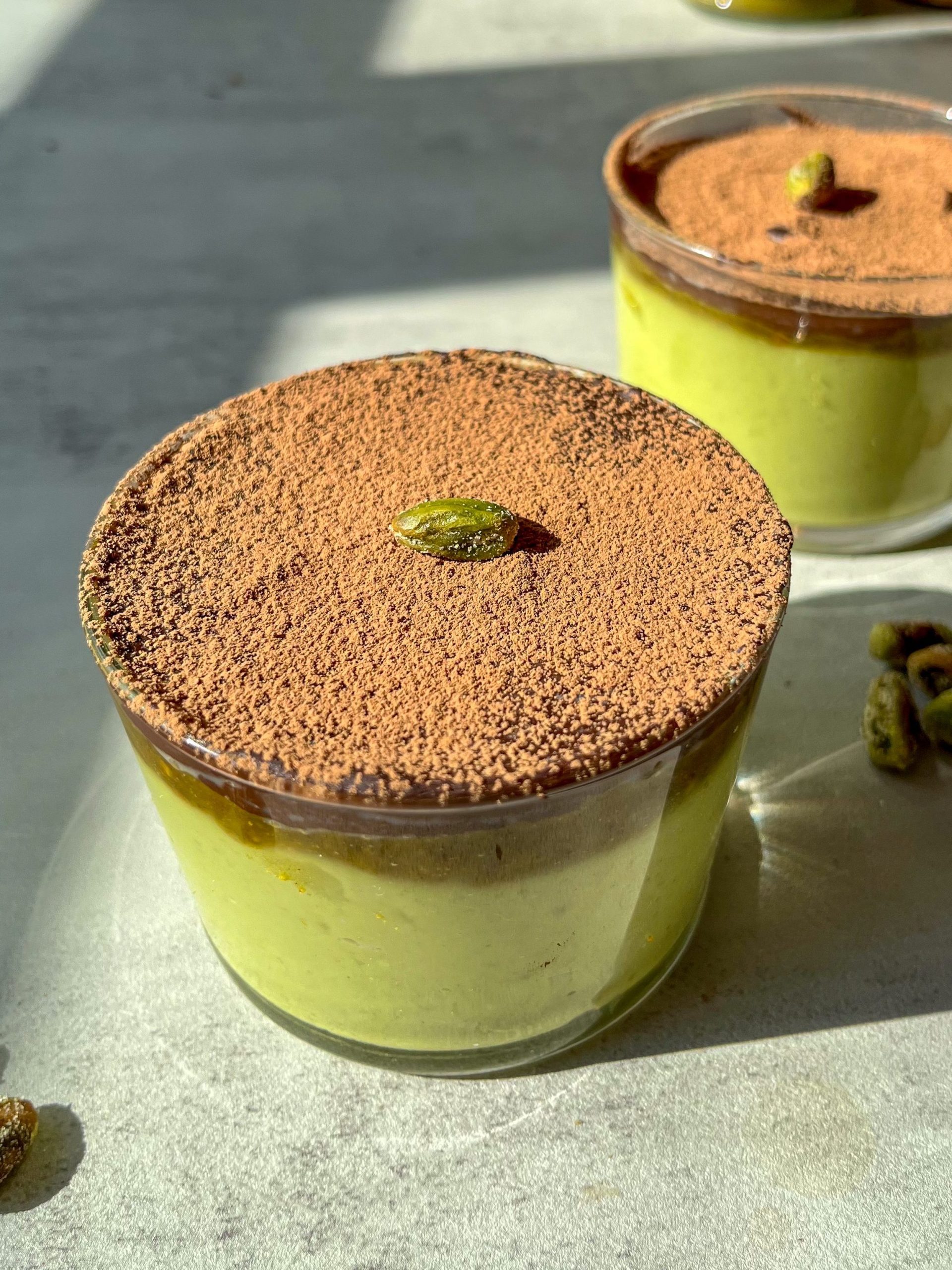 No-Bake Chocolate Pistachio Mousse Cups