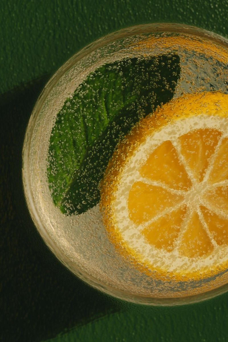 Citrus-Basil Sparkler with Ginger Twist