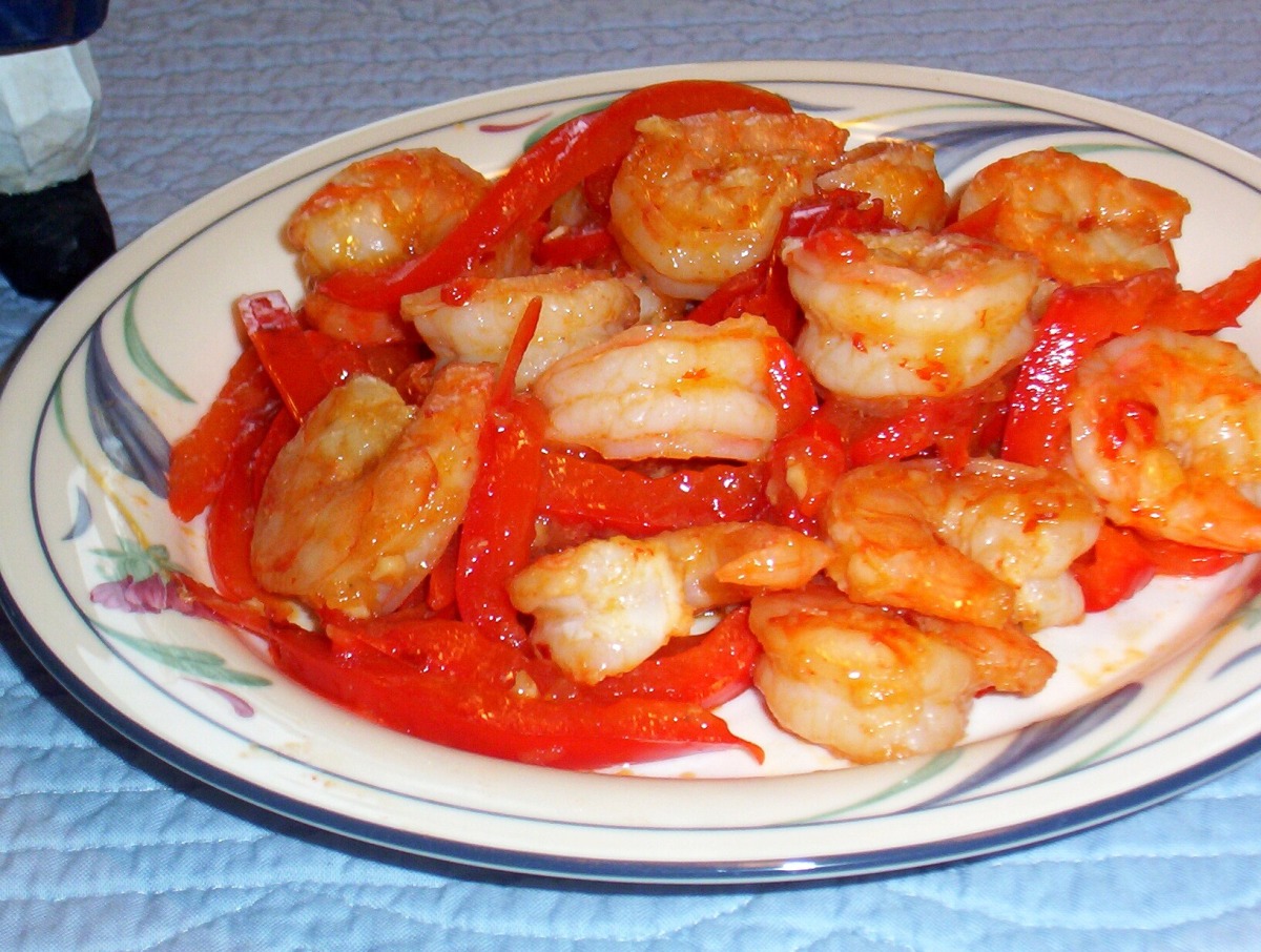 Spicy Sautéed Shrimp with Garlic and Chili over Jasmine Rice