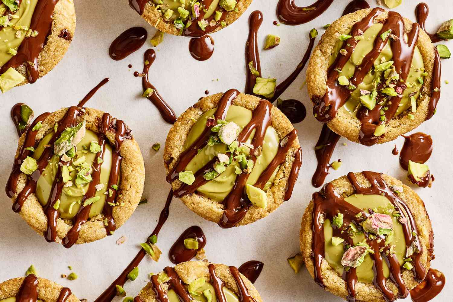 No-Bake Pistachio Chocolate Cups with Whipped Cream