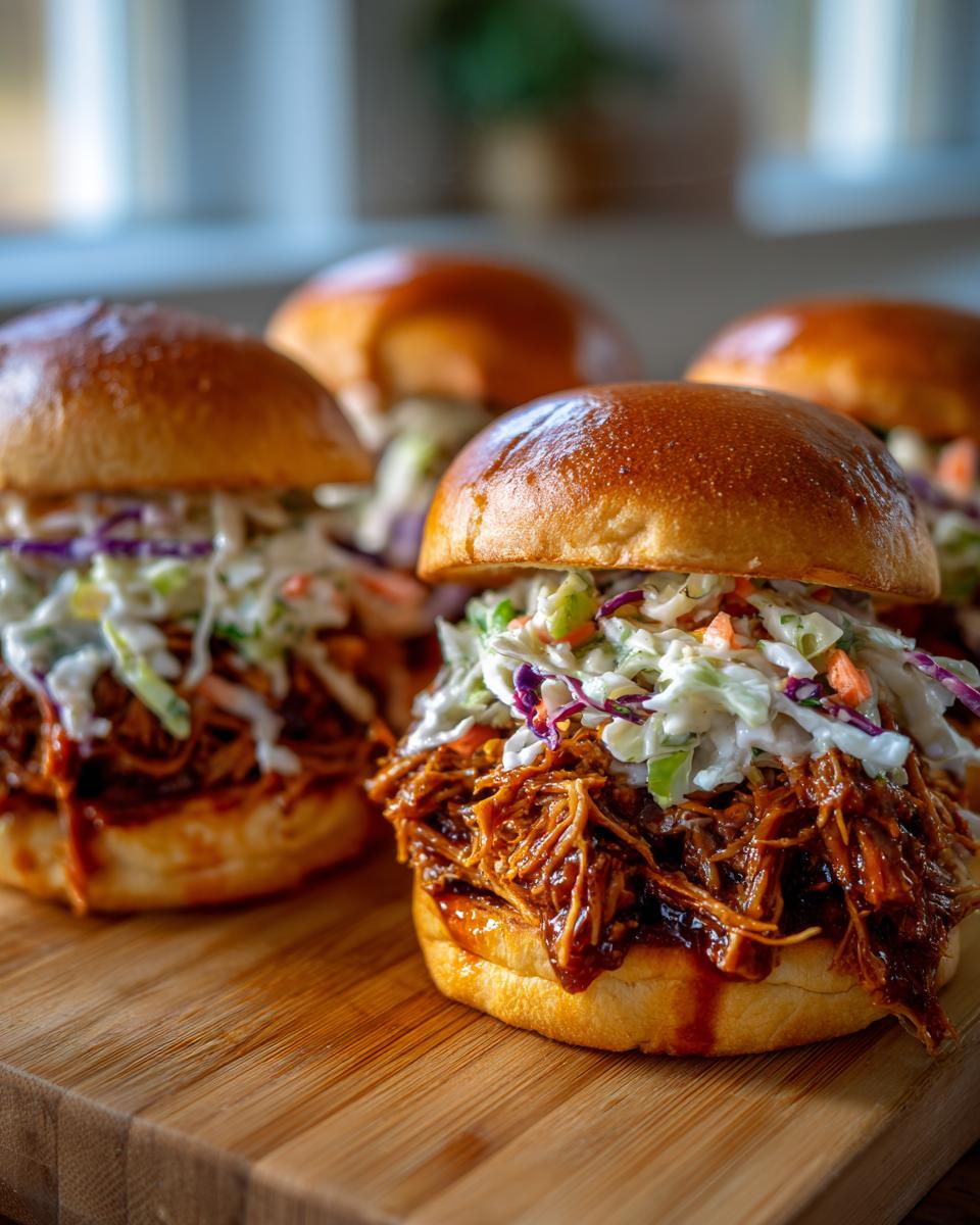Alabama-Style Pulled Pork Sliders with Tangy Vinegar Slaw