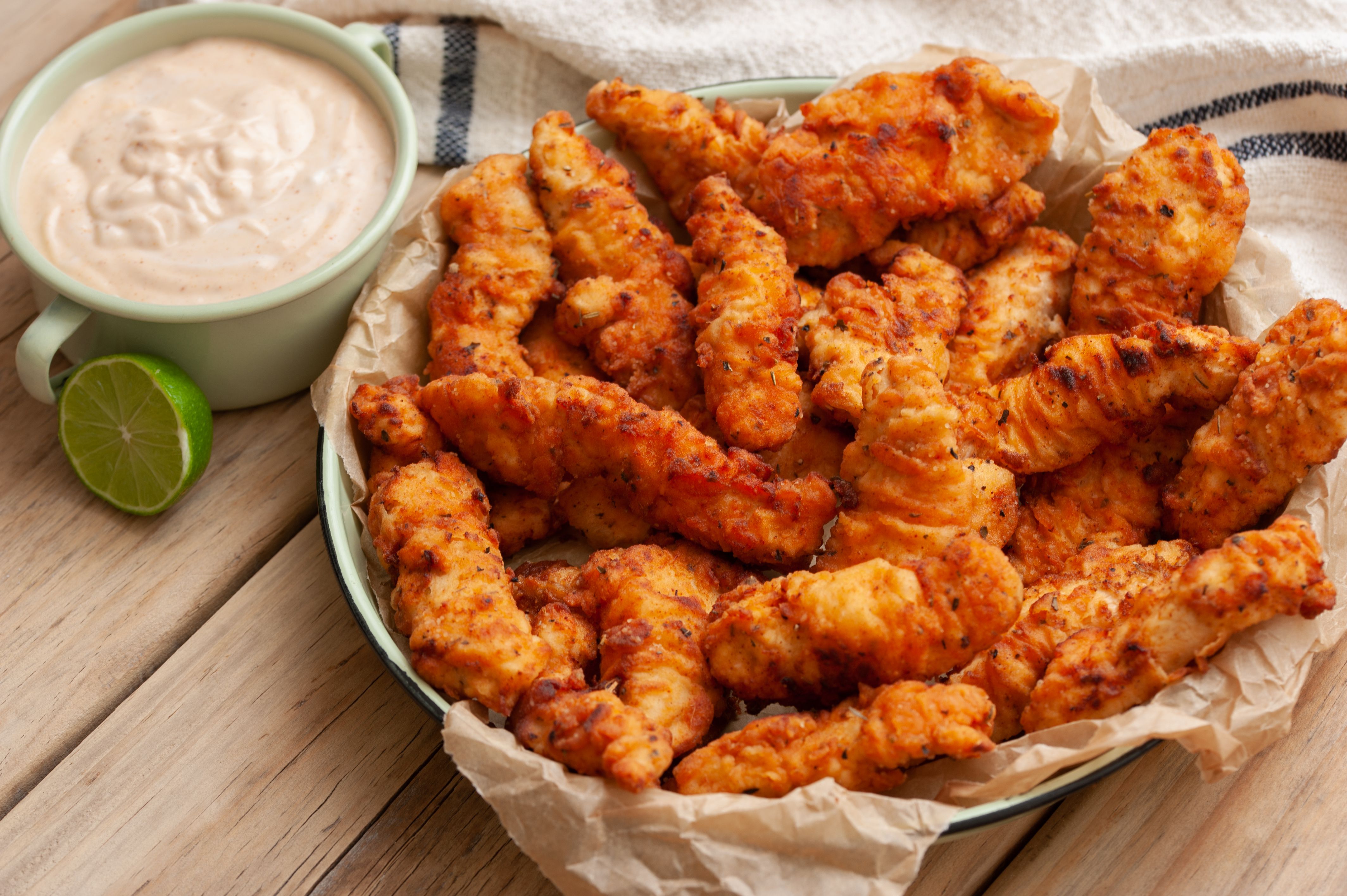 Spicy Alabama Hot Chicken Tenders with Buttermilk Ranch Dip