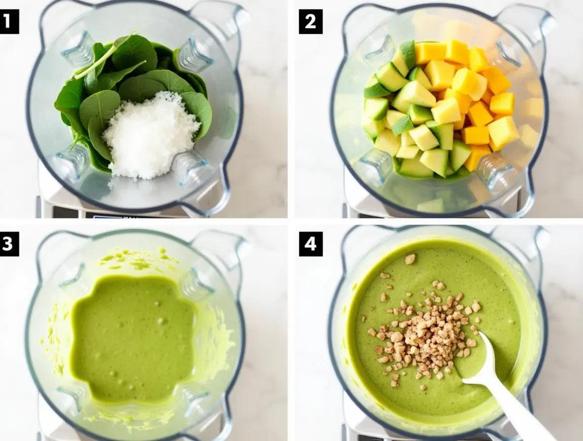 3-Ingredient Tropical Green Smoothie Bowl