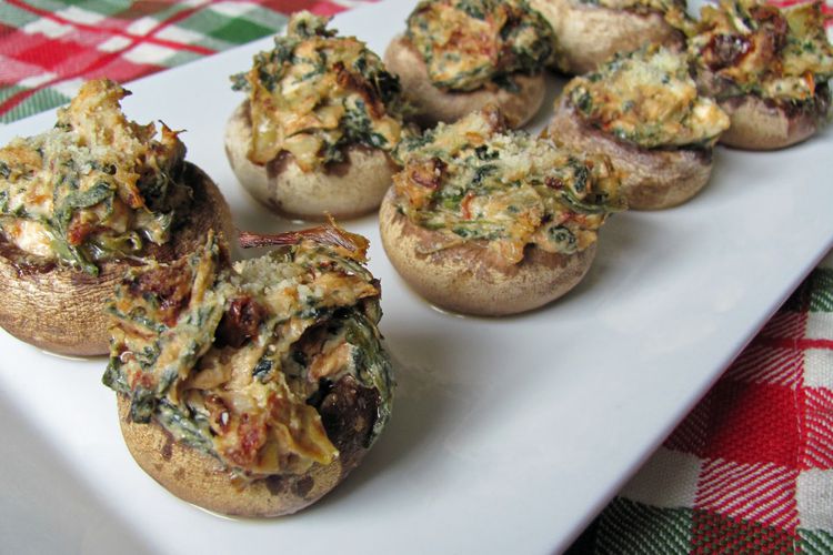 Sun-Dried Tomato & Artichoke Stuffed Portobellos