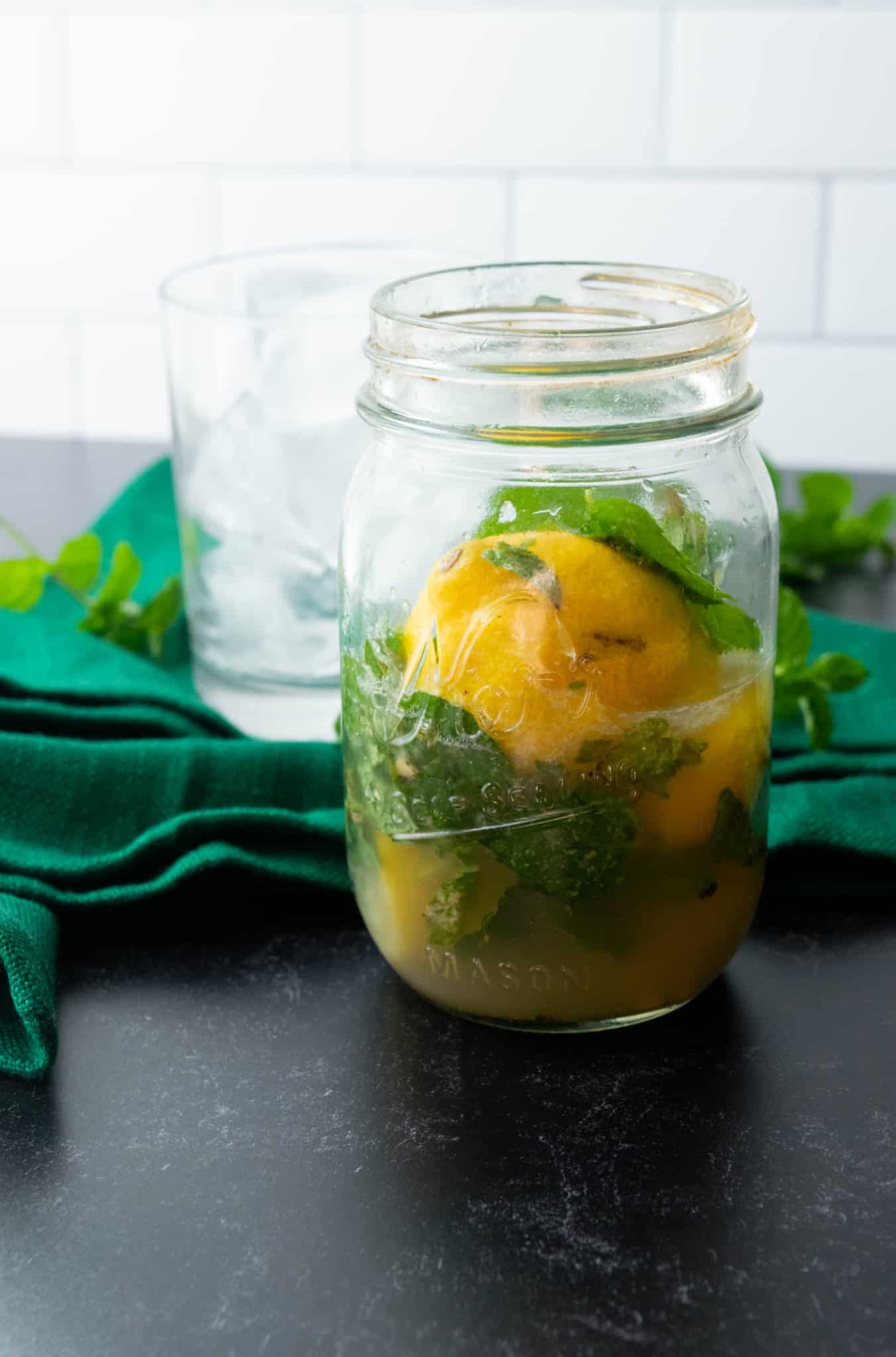Herb-Infused Gin Martini with Lemon Twist