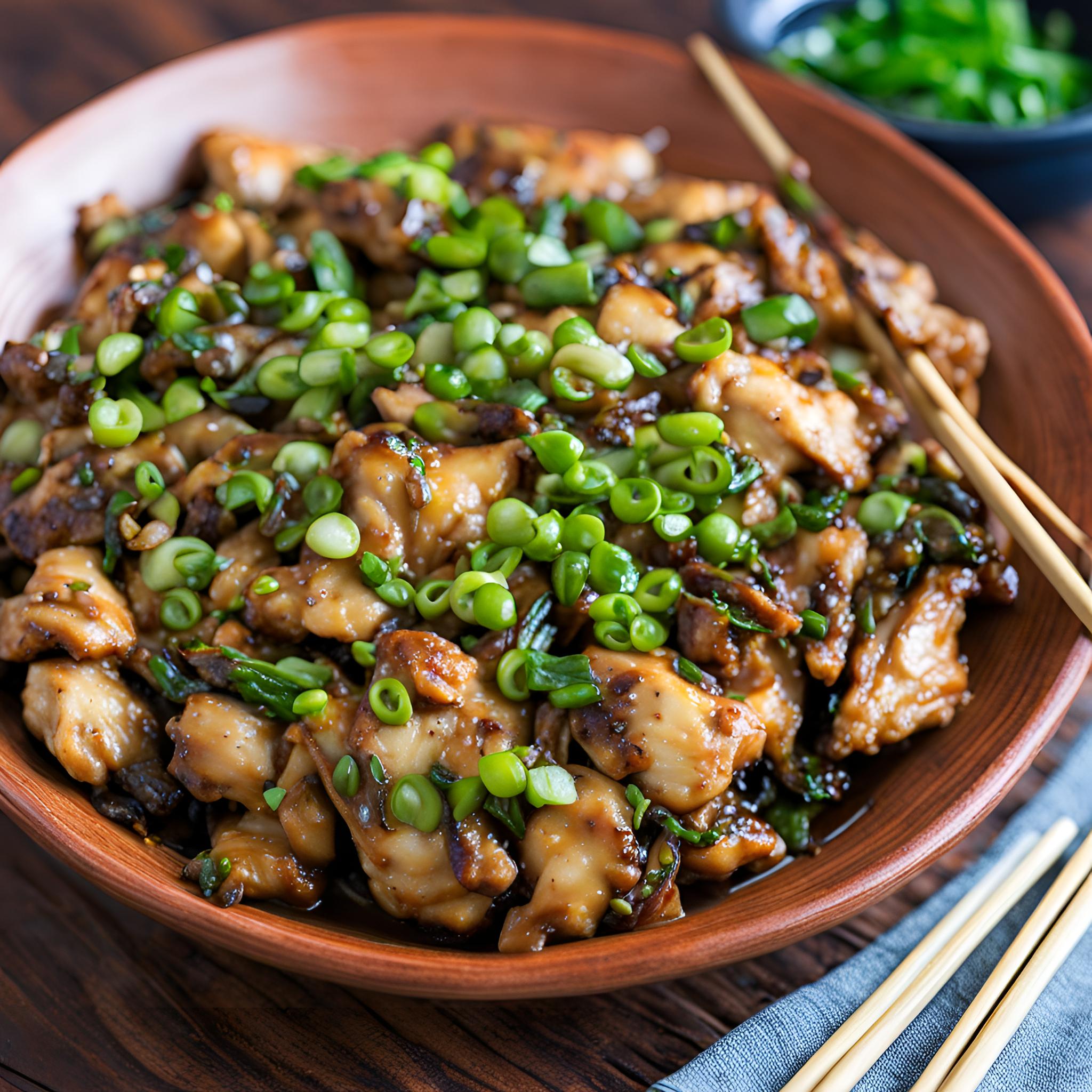 Pan-Seared Korean Spicy Pork with Garlic Scallion Sauce