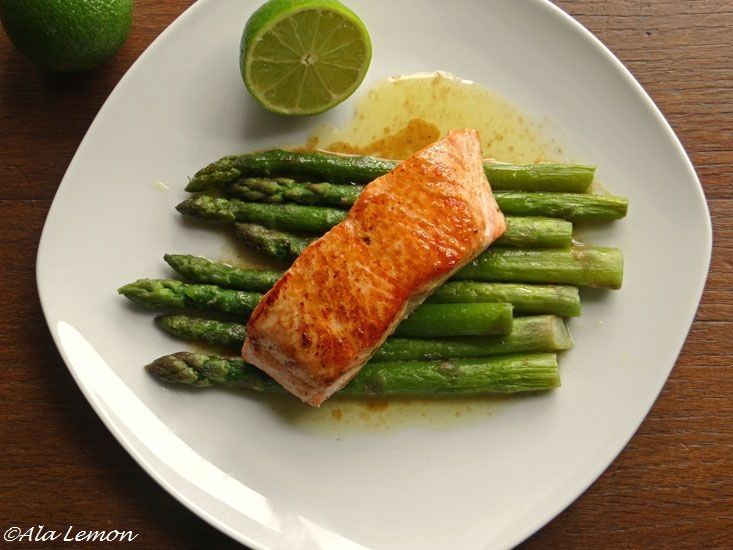 Pan-Seared Salmon with Citrus-Glazed Asparagus