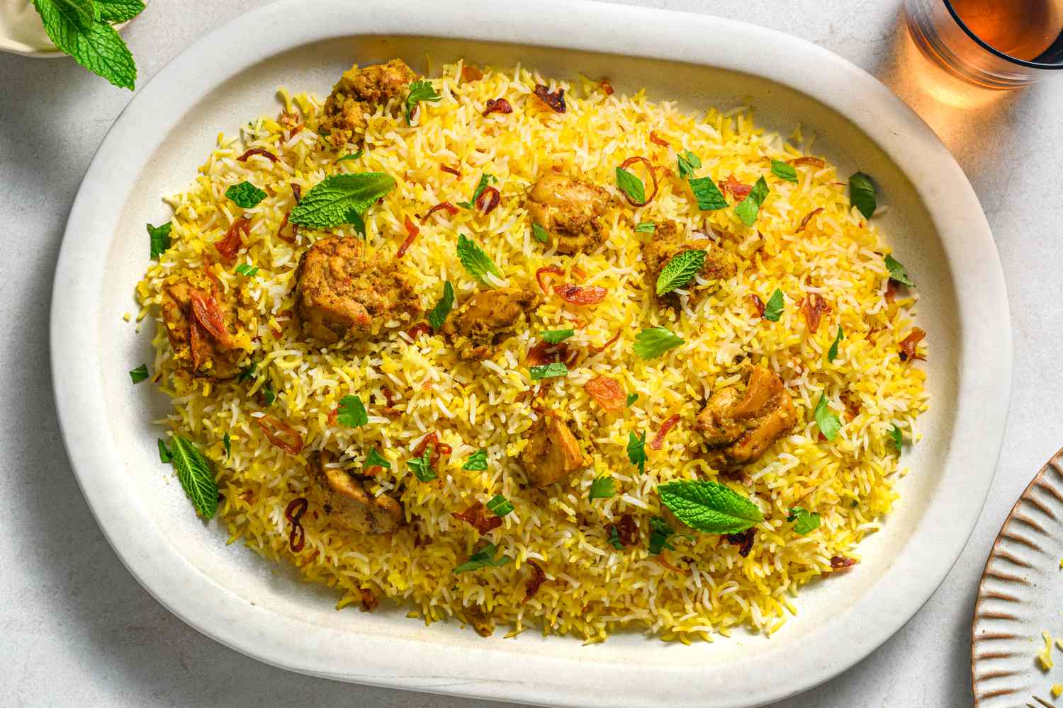 Indian Chicken Biryani with Cilantro