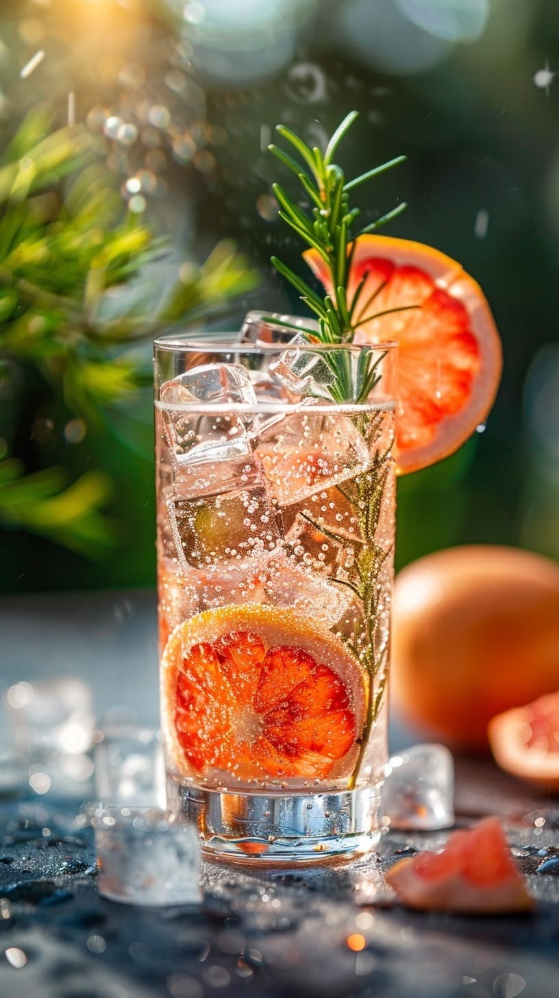 Shaken Citrus Rosemary Spritz