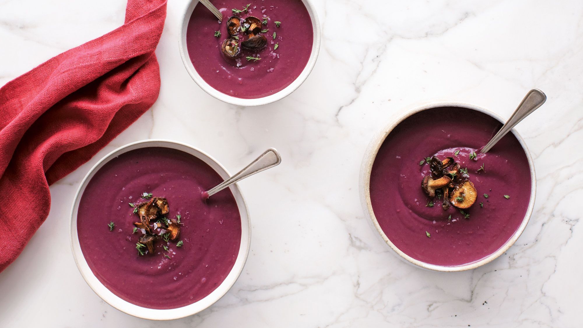 Simmered Okinawan Purple Sweet Potato and Miso Soup