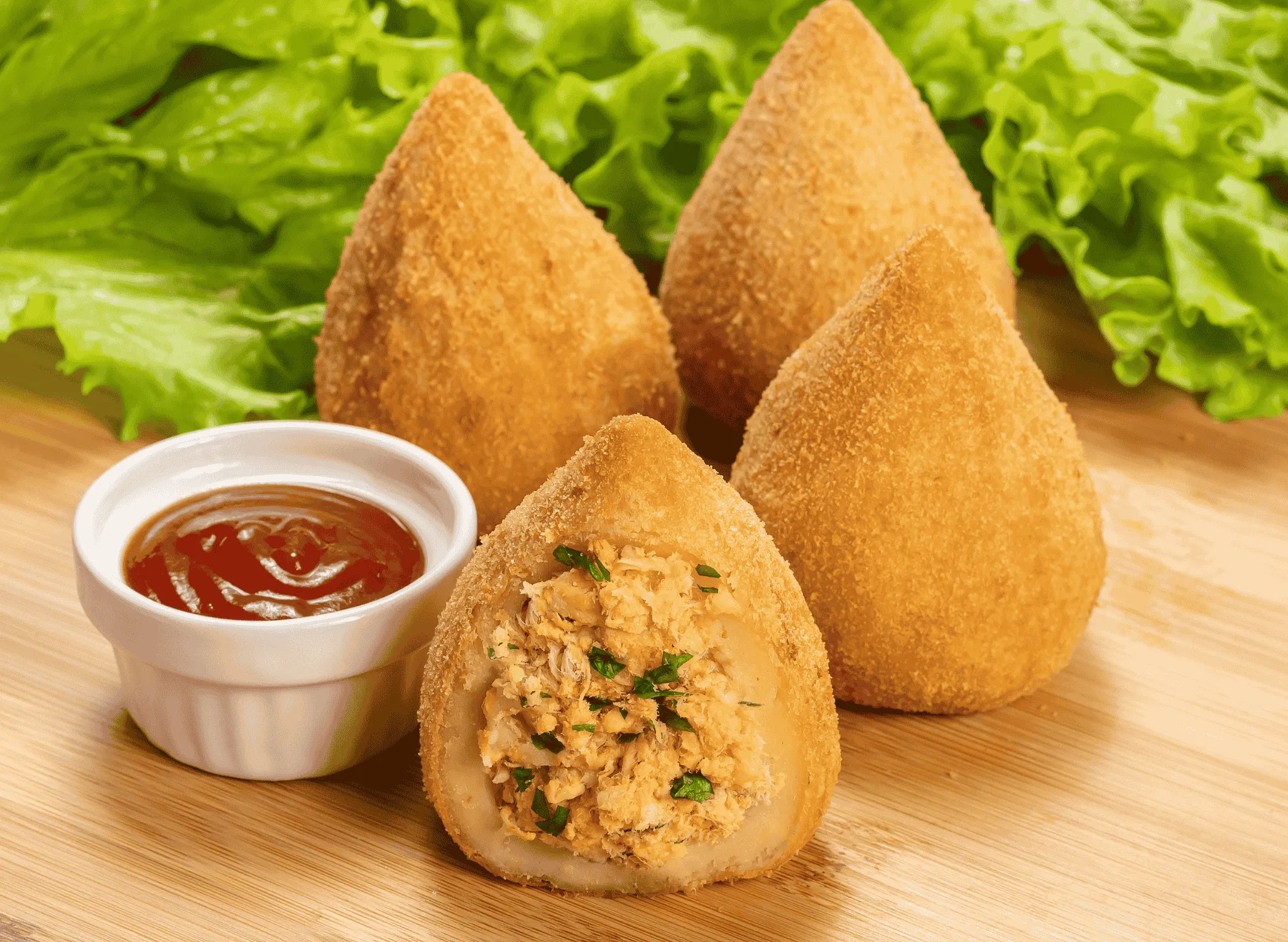 Grilled Coxinha with Spiced Chicken Filling