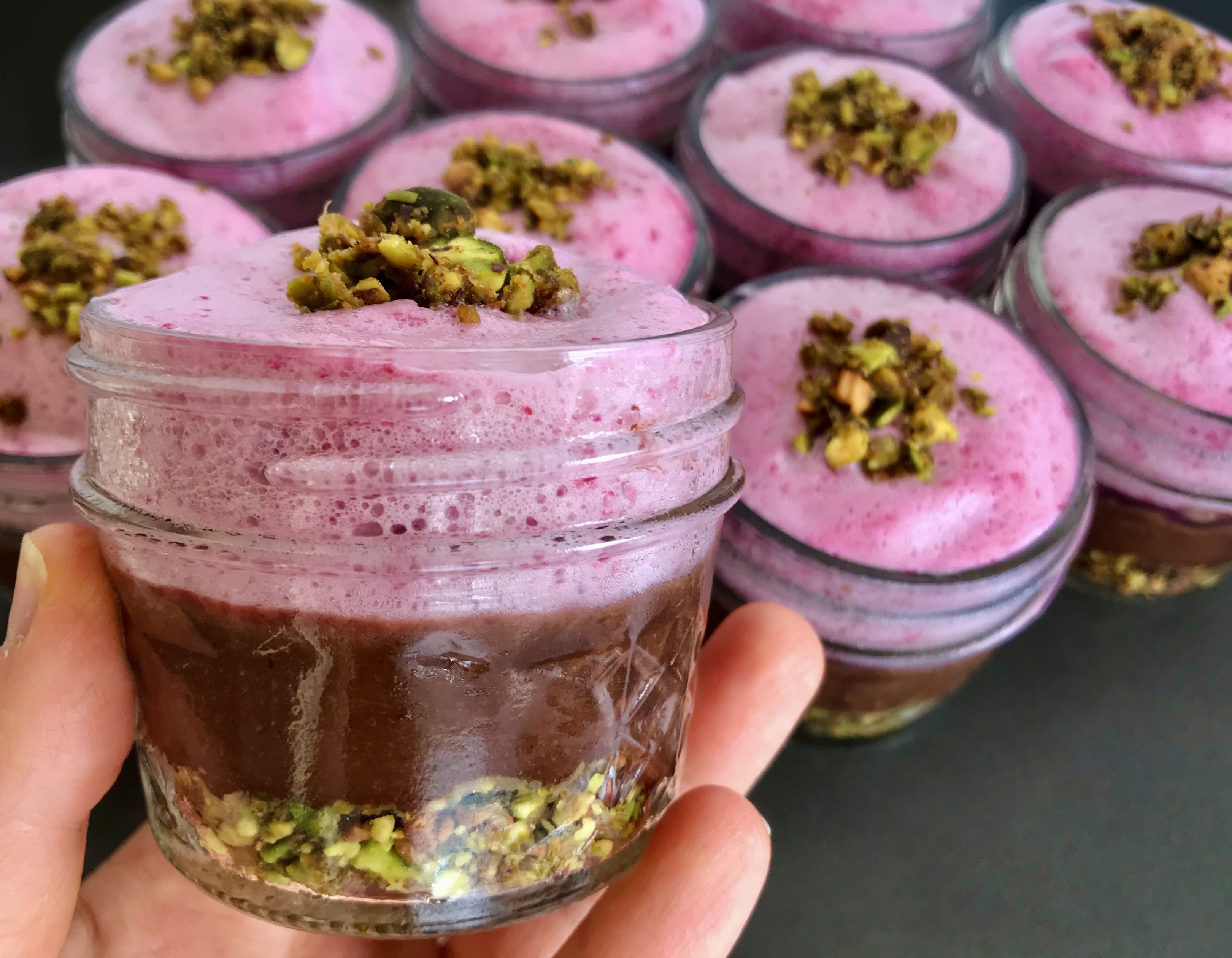 No-Bake Pistachio Chocolate Ganache Cups