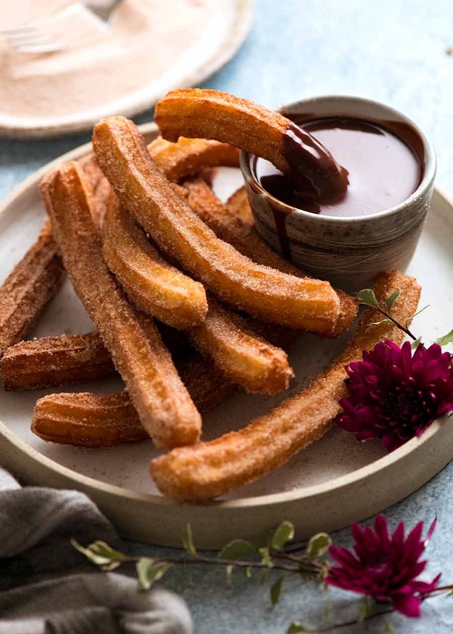 Baked Spanish Churros with Cinnamon Sugar