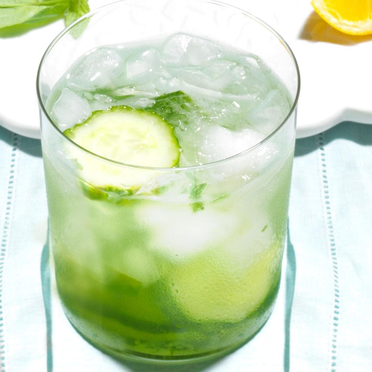 Herbal Gin Stirred with Cucumber and Lime