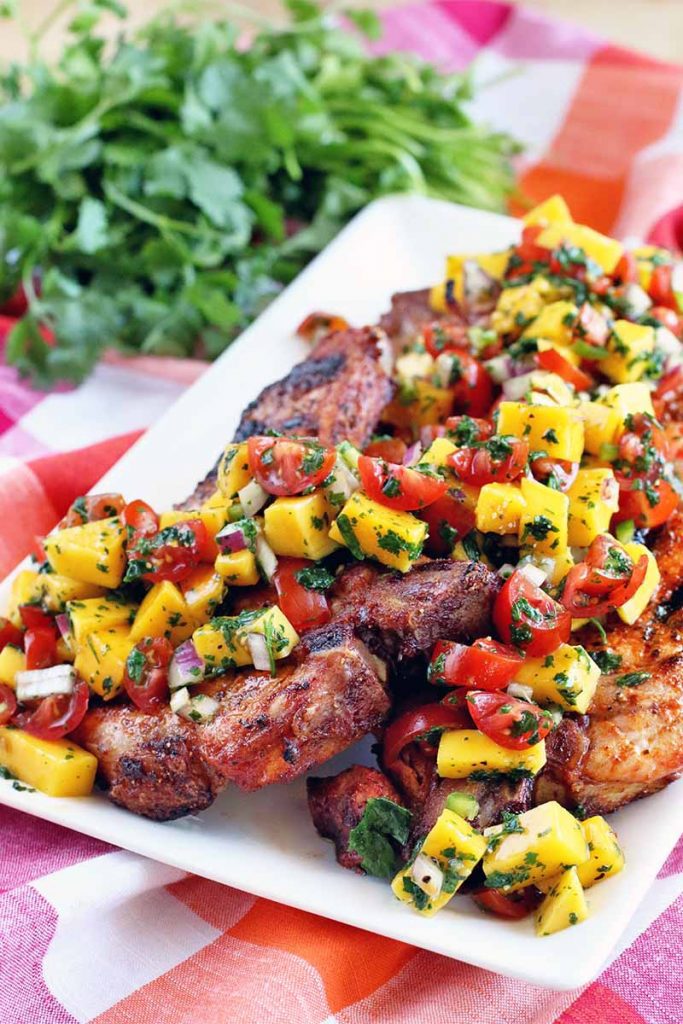 Citrus-Spiced Grilled Pork Chops with Mango Salsa
