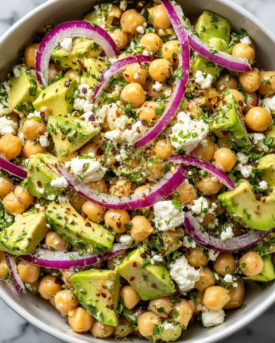 Authenticator-Inspired Layered Chickpea and Avocado Salad