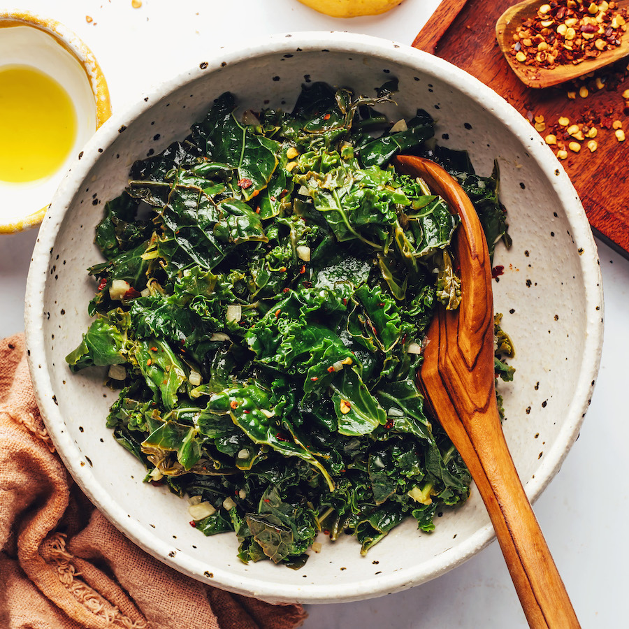 Sautéed Arizona Desert Greens with Garlic and Lemon