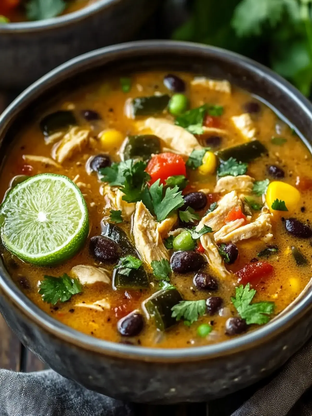 Sautéed Chicken with Roasted Poblano and Black Bean Ragout