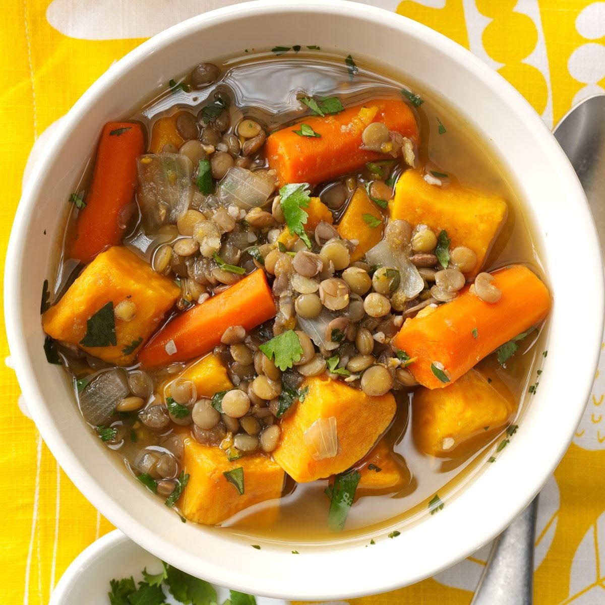 One-Pot Spiced Lentil and Sweet Potato Stew