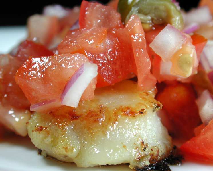 Pan-Seared Sea Bream with Tomato-Caper Salsa and Fresh Dill