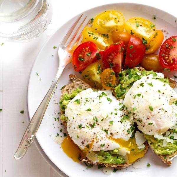 Avocado and Vegemite Breakfast Toast with Poached Egg