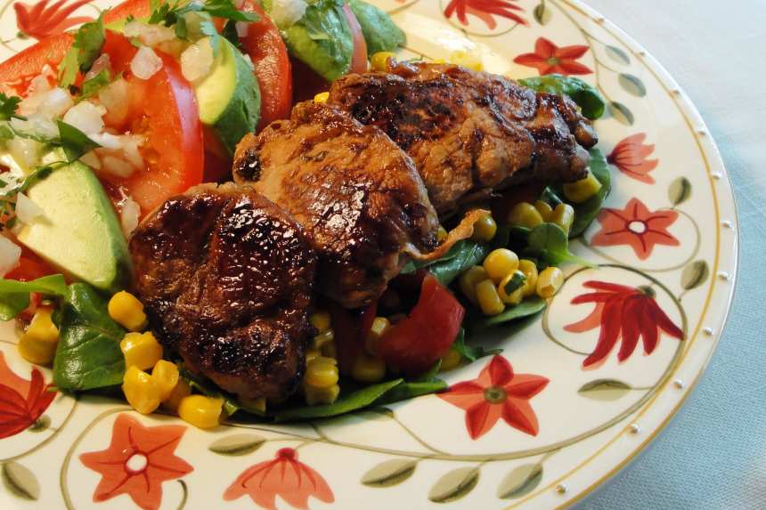 Grilled Citrus-Herb Pork Chops with Summer Corn Salad