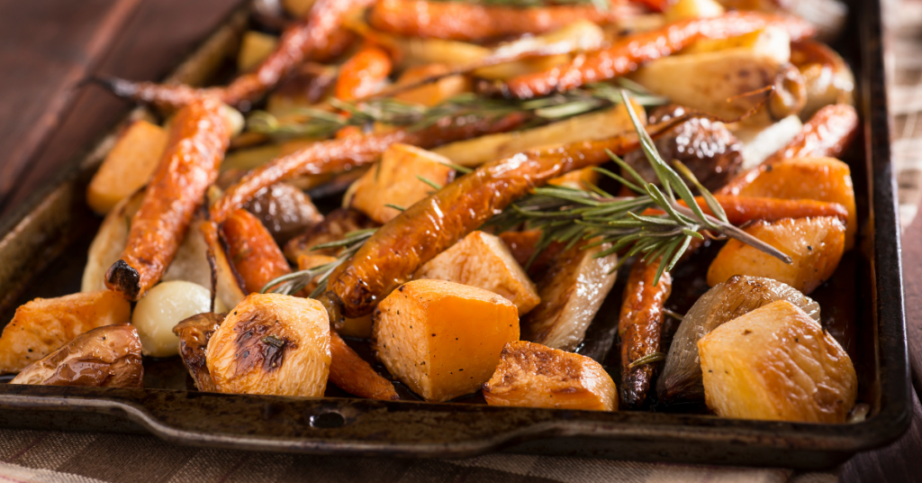 Maple-Glazed Adirondack Trout with Roasted Root Vegetables