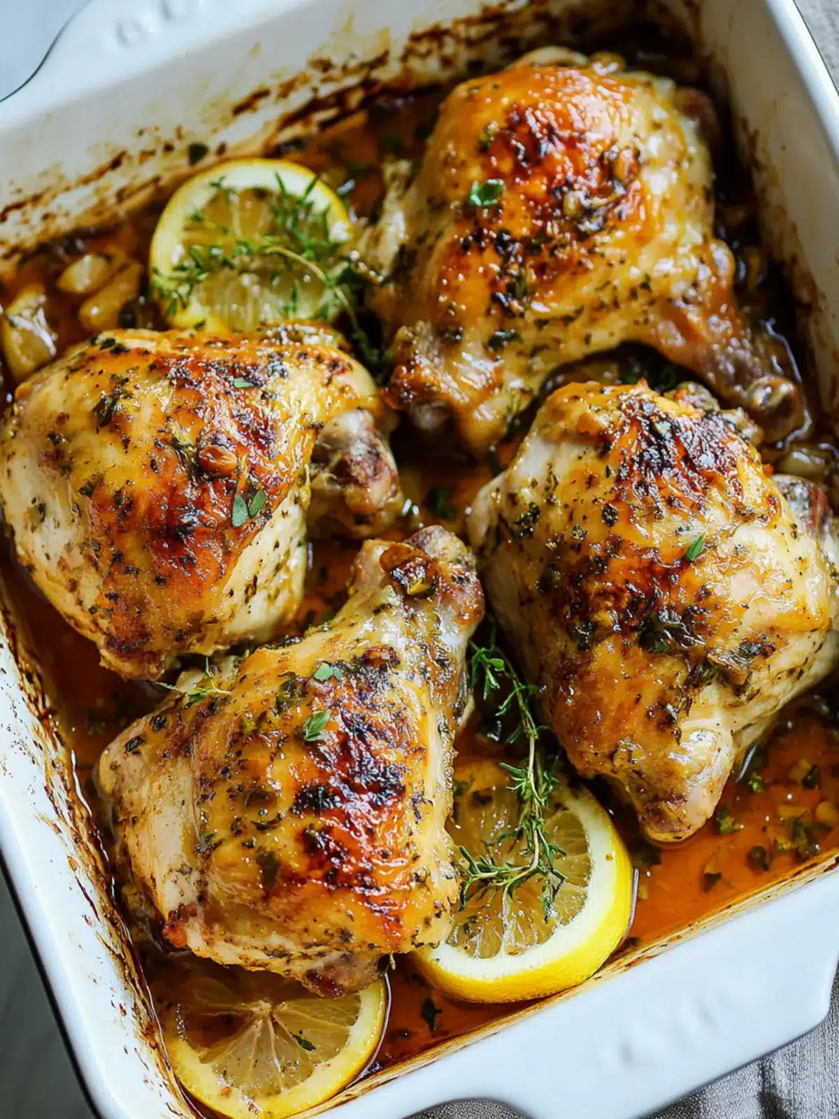 Baked Lemon-Thyme Chicken with Garlic Butter