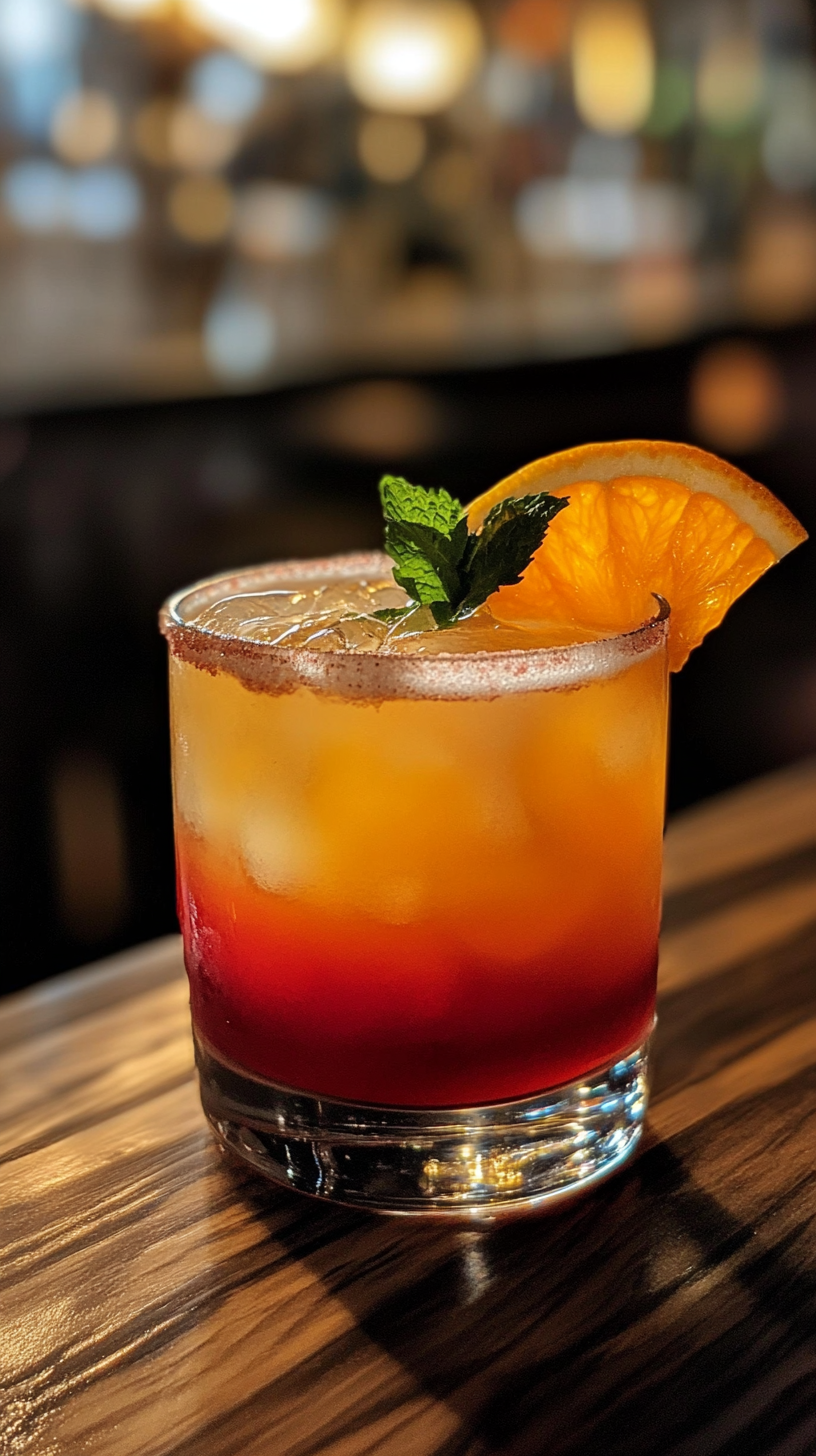 Spiced Tequila Sunset Margarita