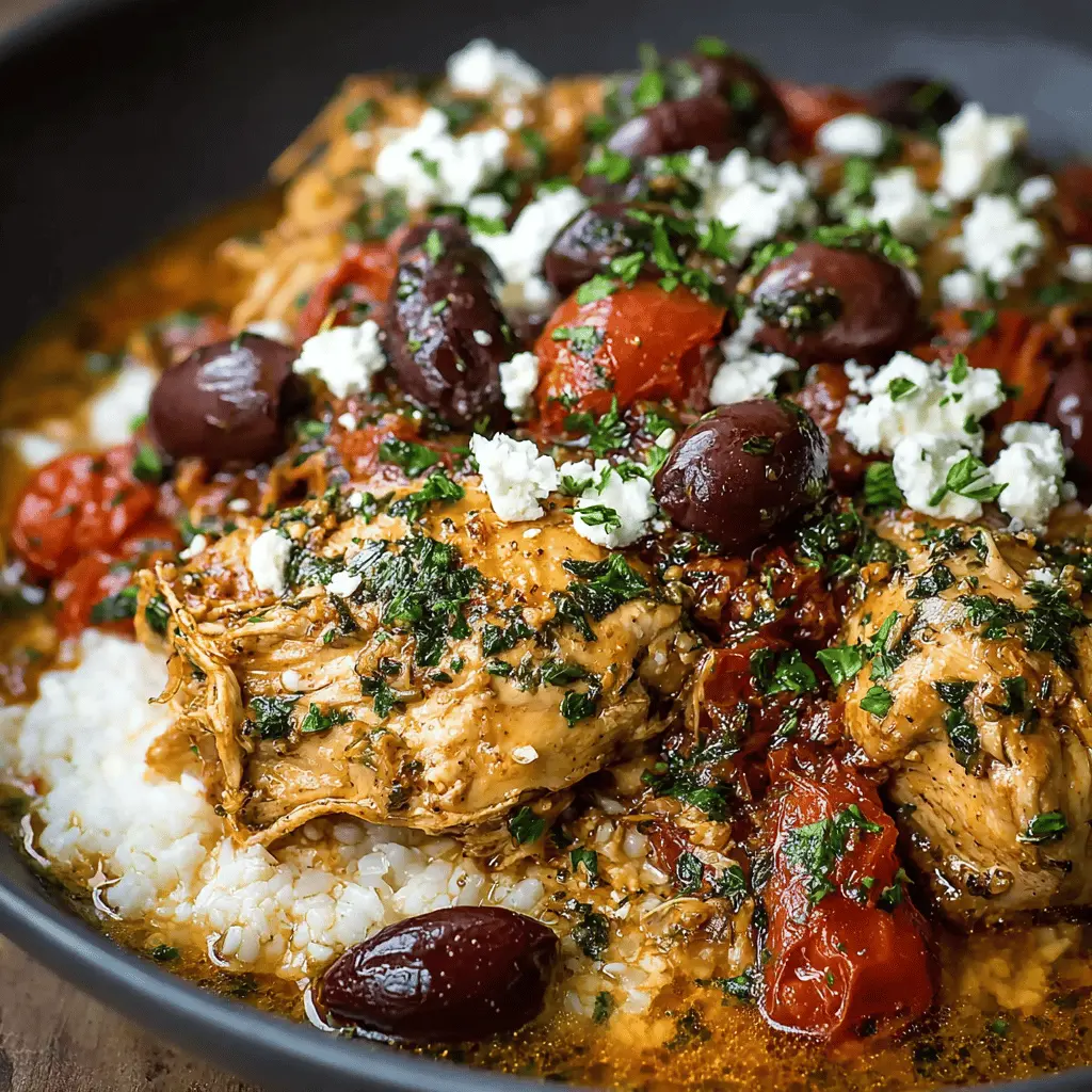 Slow-Cooked Greek Chicken with Tomato and Olive Sauce