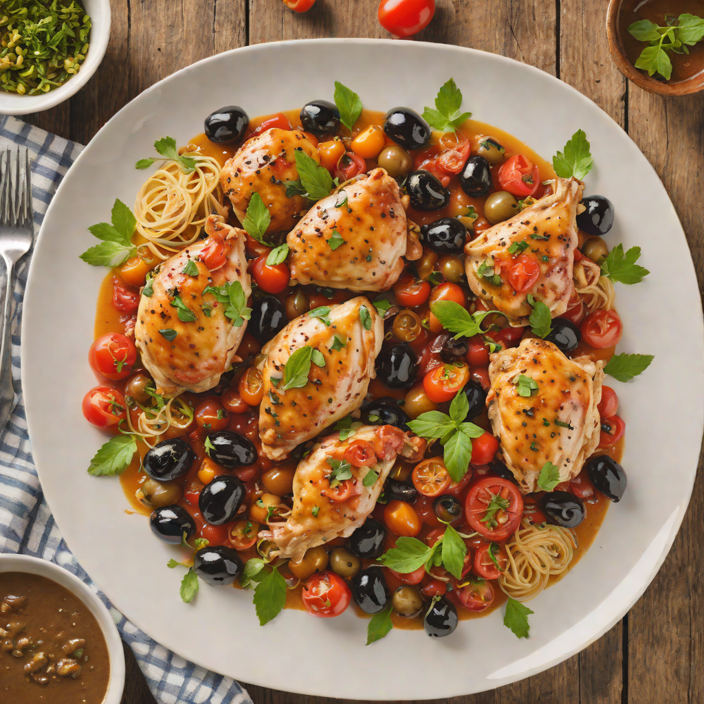 Slow-Cooked Greek Chicken with Tomato and Olive Sauce
