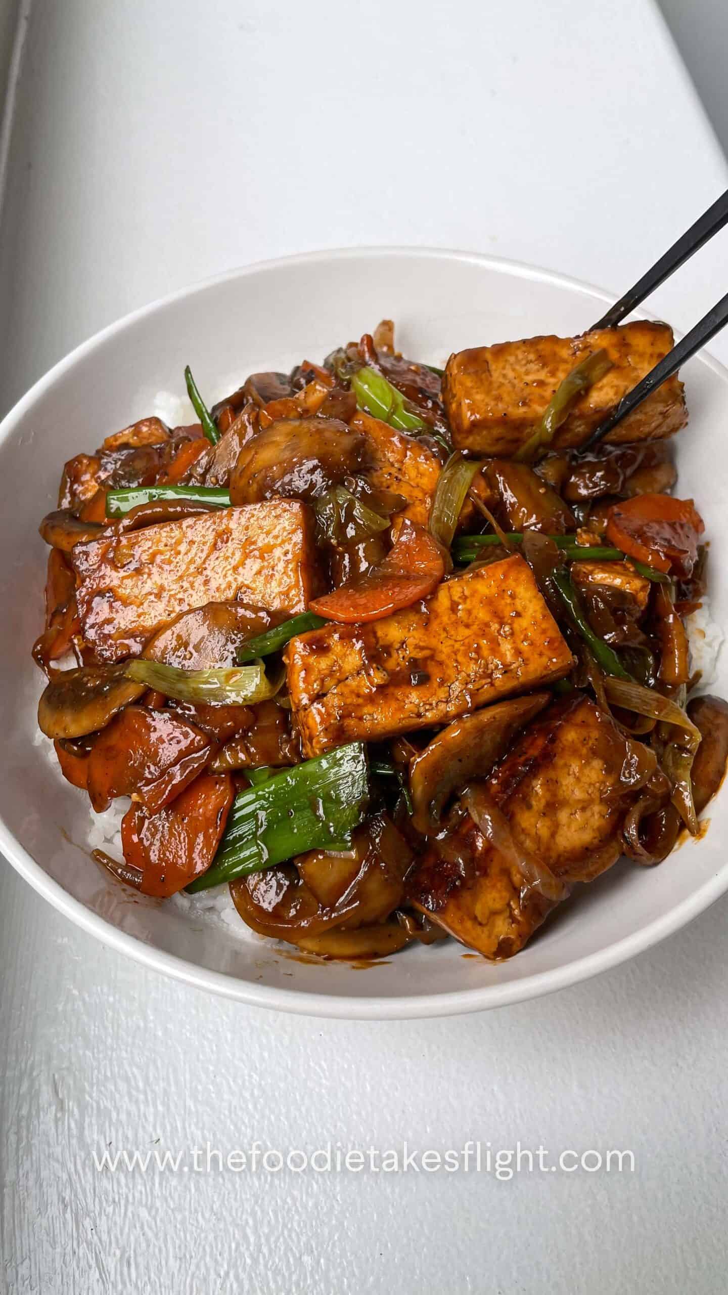 Spicy Korean-Inspired Tofu Stir Fry with Sesame and Chili